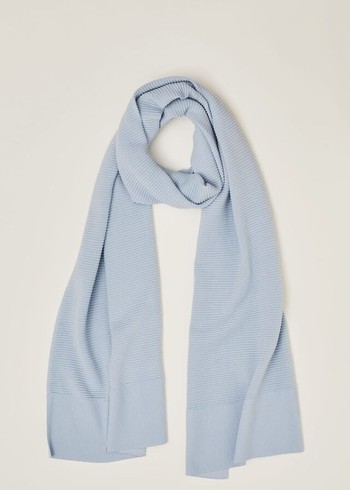 Phase Eight Lorell Ribbed Texture Scarves Blue USA | 5943267-XZ